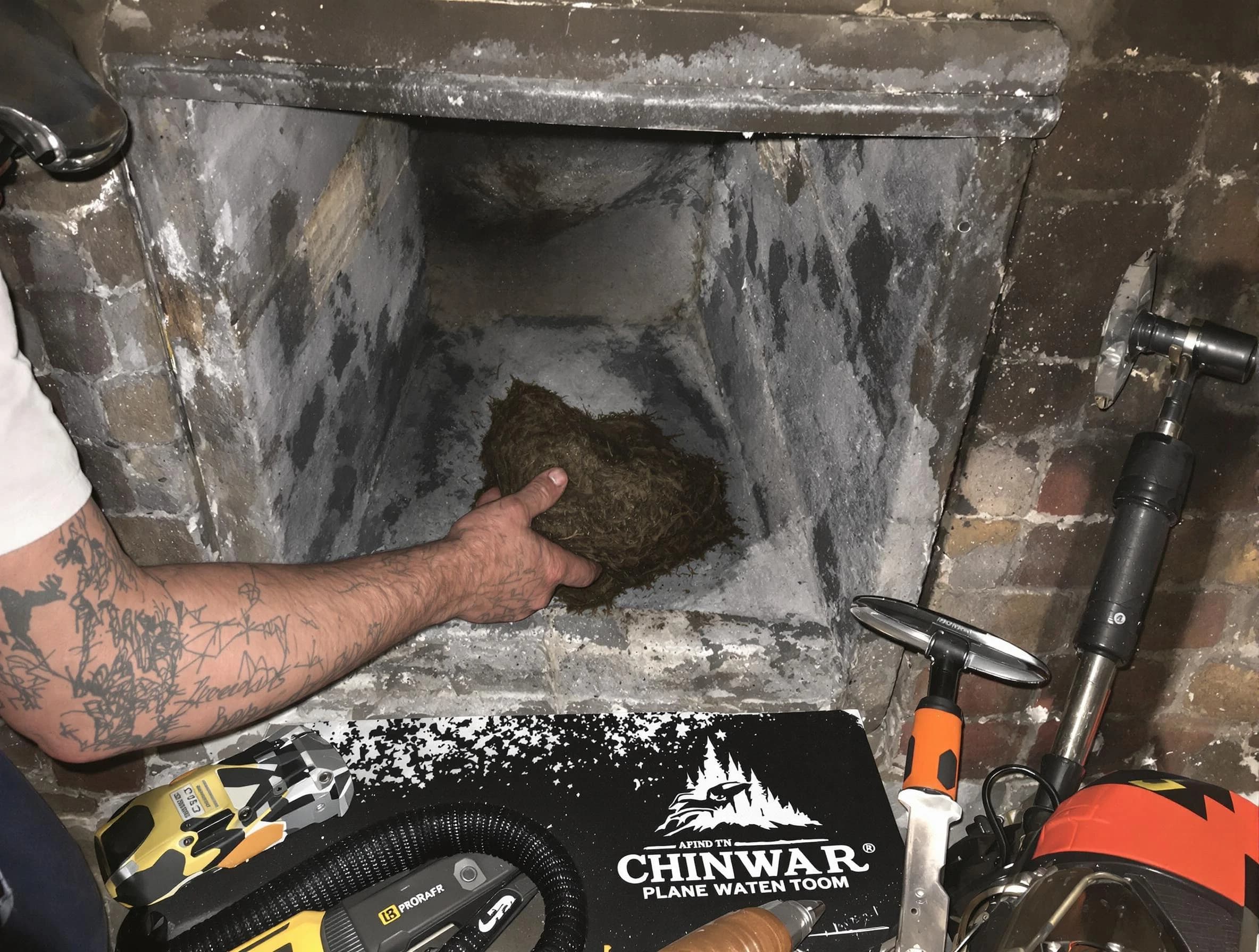 Castle Shannon Chimney Sweep safely removing debris and screening chimney in Castle Shannon, PA