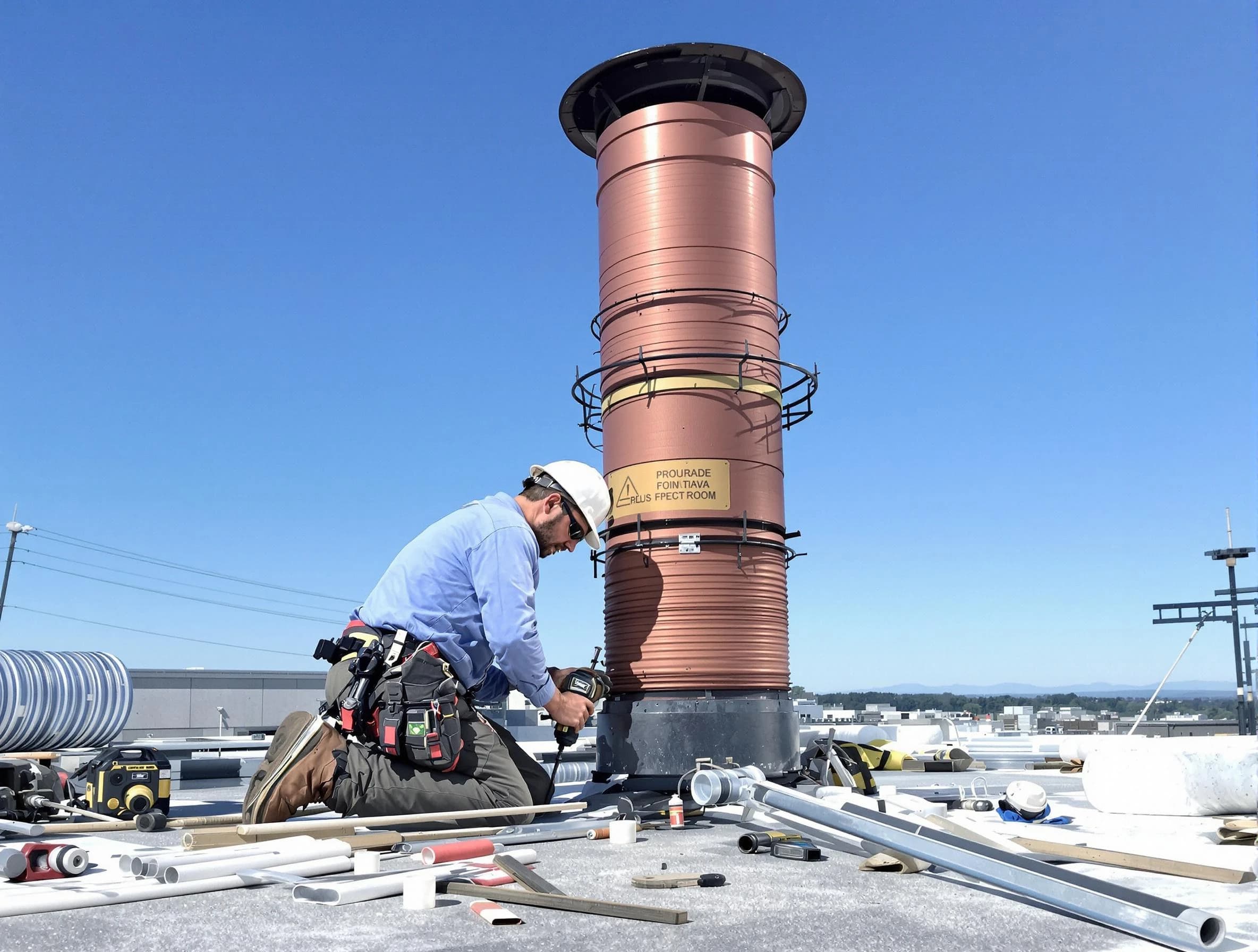 Installed chimney liner by Castle Shannon Chimney Sweep in Castle Shannon, PA
