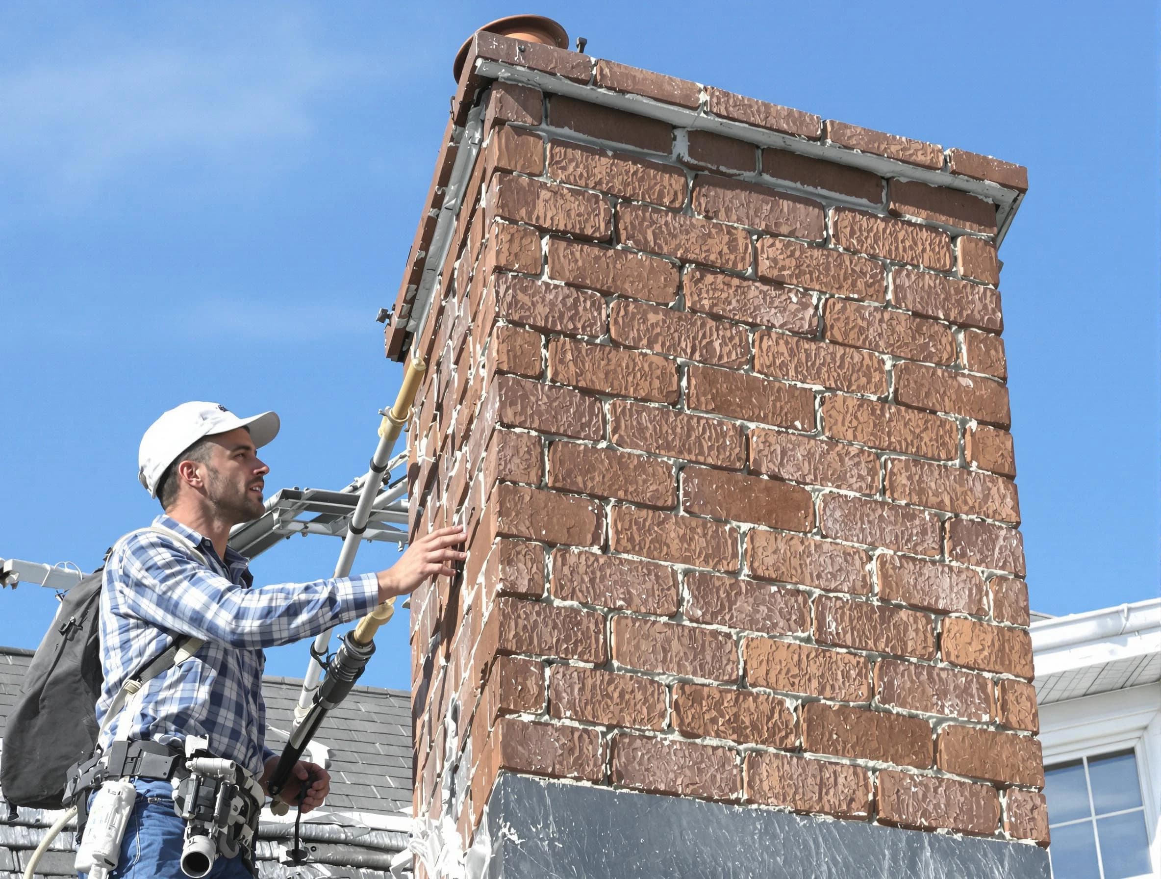Brickwork for a chimney rebuild by Castle Shannon Chimney Sweep in Castle Shannon, PA