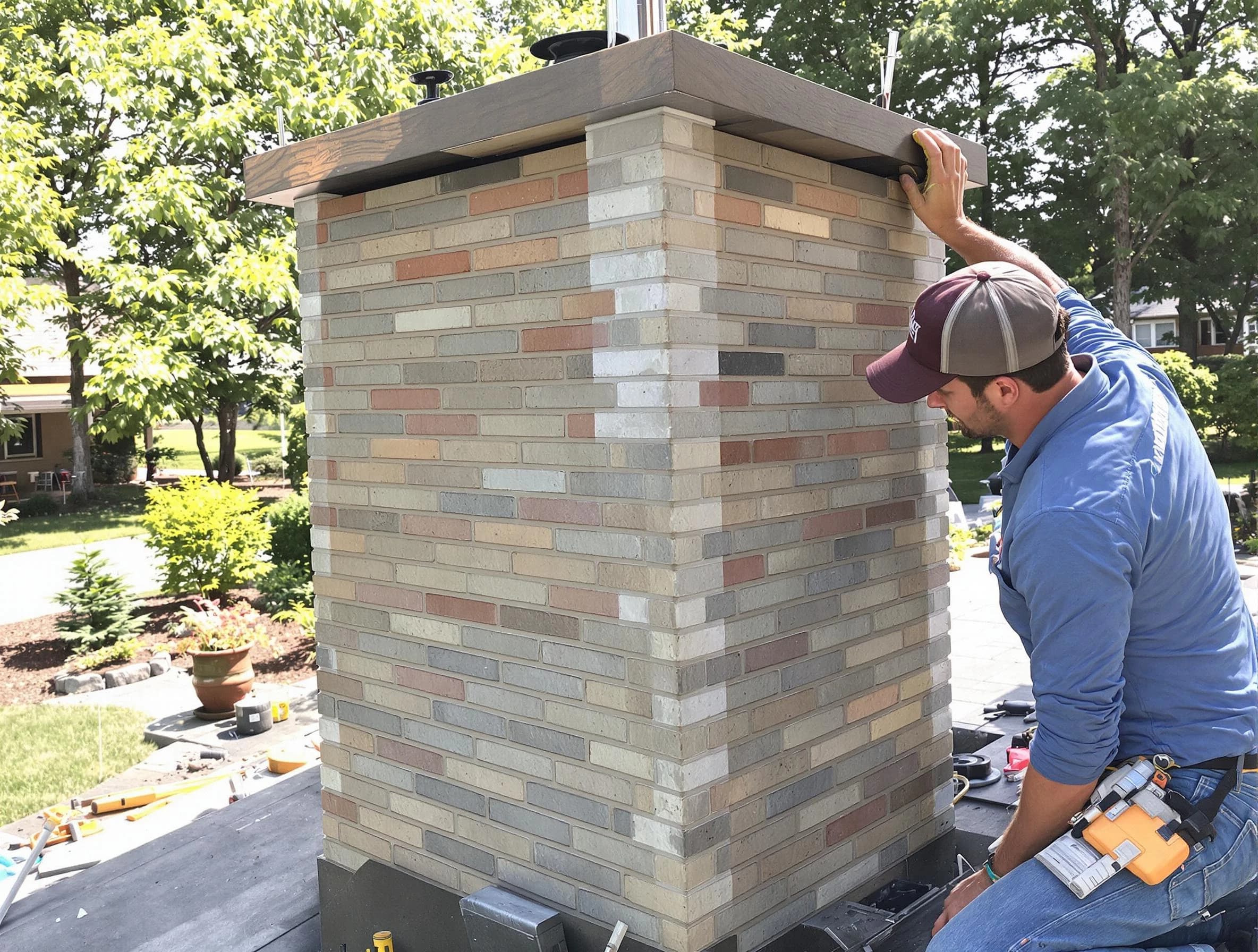 Castle Shannon Chimney Sweep completing a modern chimney remodel in Castle Shannon, PA