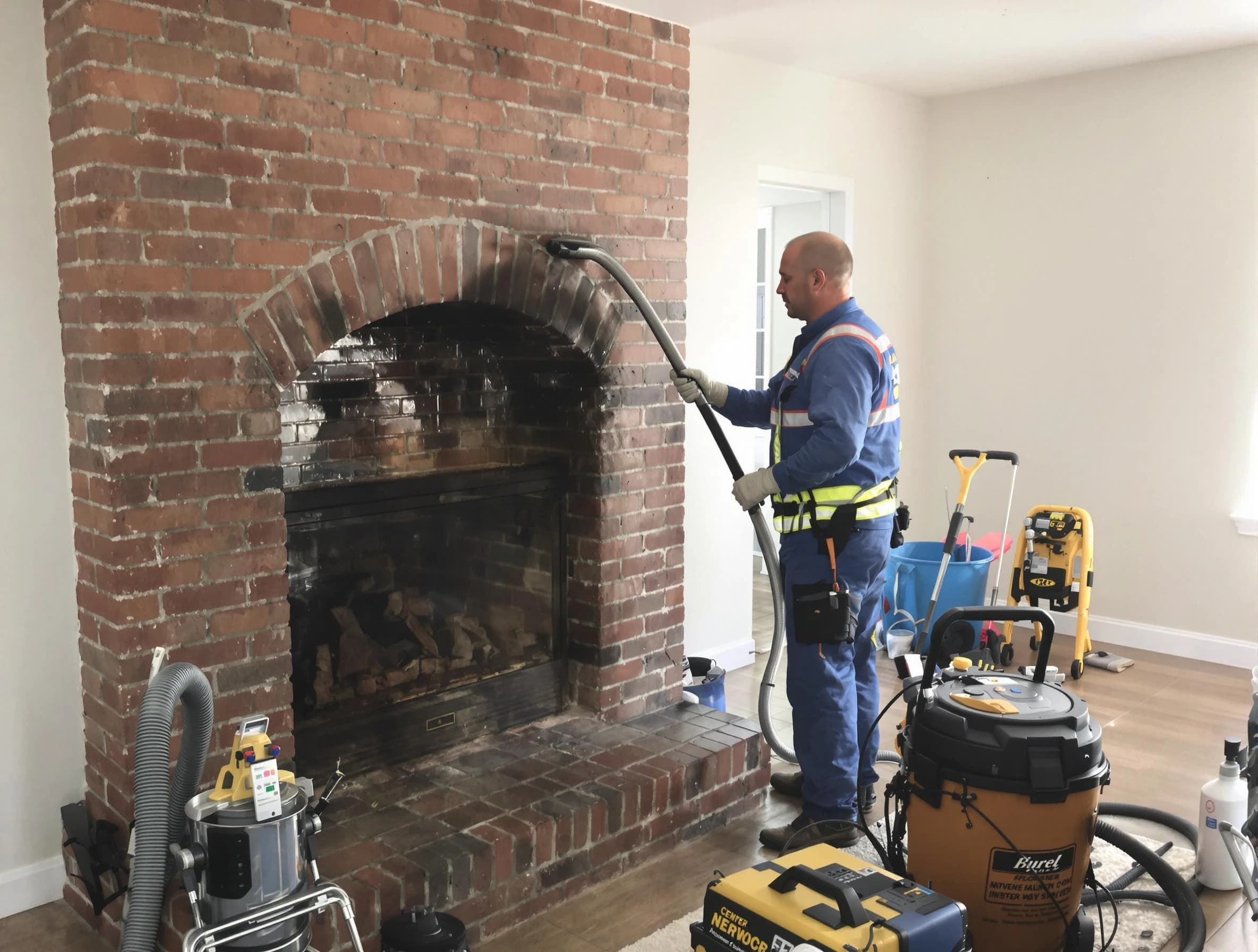 Castle Shannon Chimney Sweep expert performing detailed chimney sweep in Castle Shannon, PA
