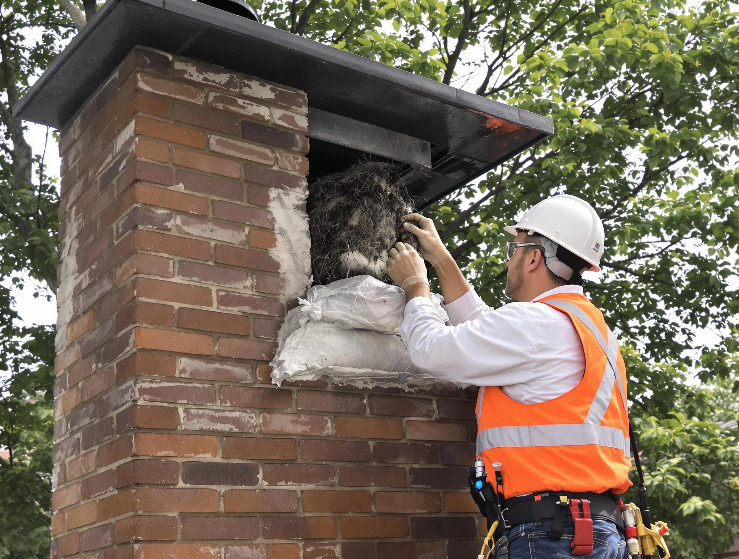 Humane removal of debris and animals by Castle Shannon Chimney Sweep in Castle Shannon, PA