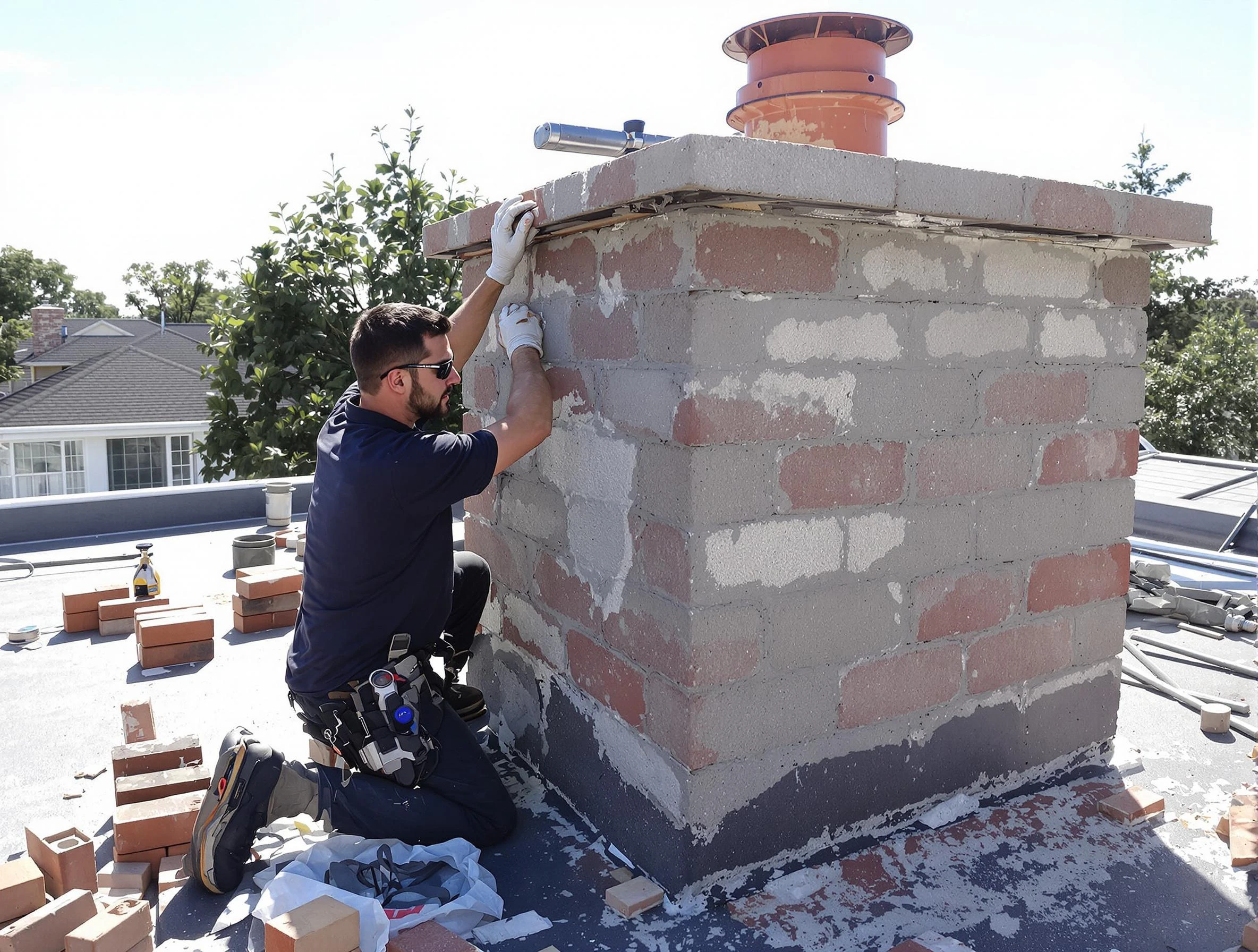 Advanced chimney repair process by Castle Shannon Chimney Sweep in Castle Shannon, PA