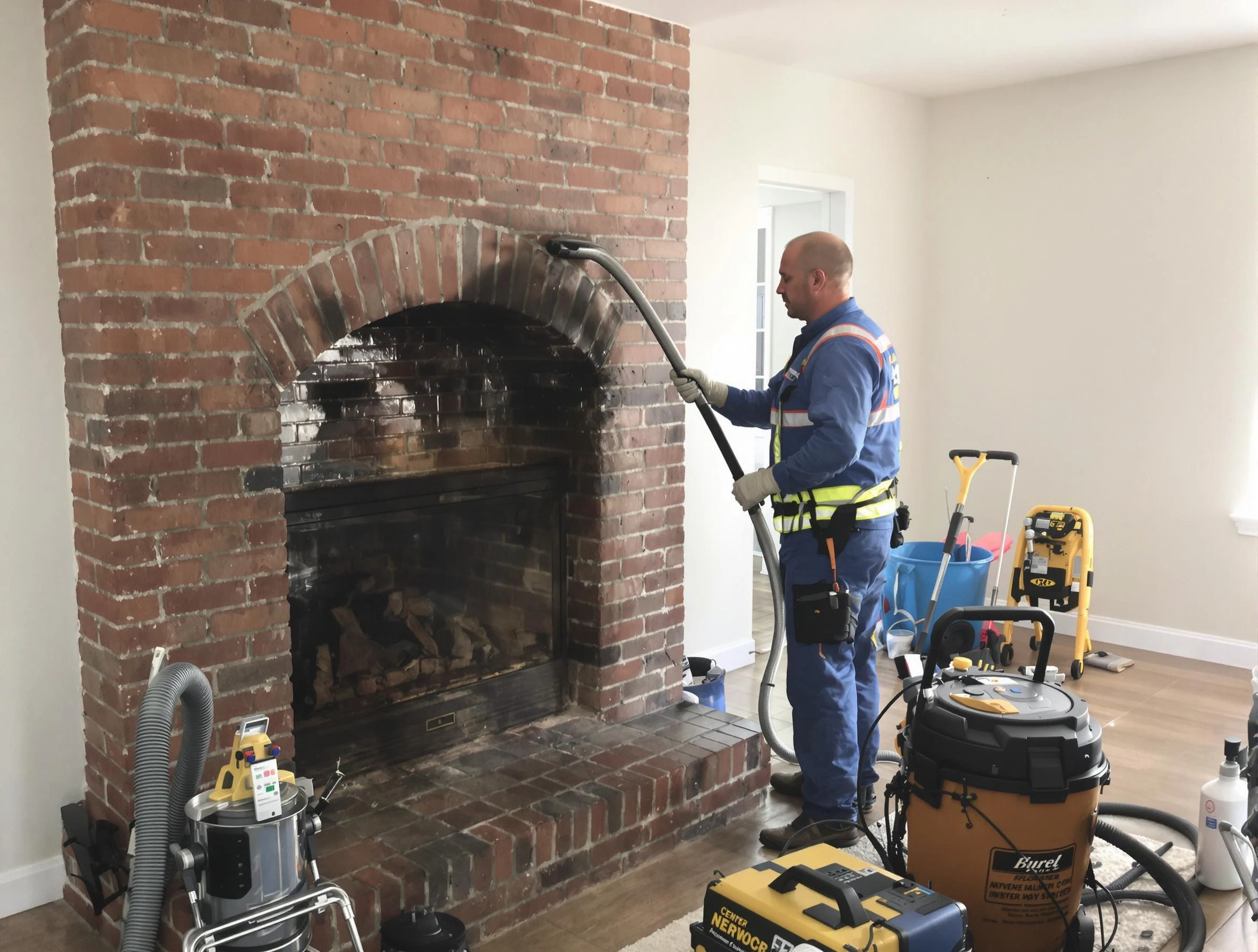Castle Shannon Chimney Sweep expert performing detailed chimney sweep in Castle Shannon, PA