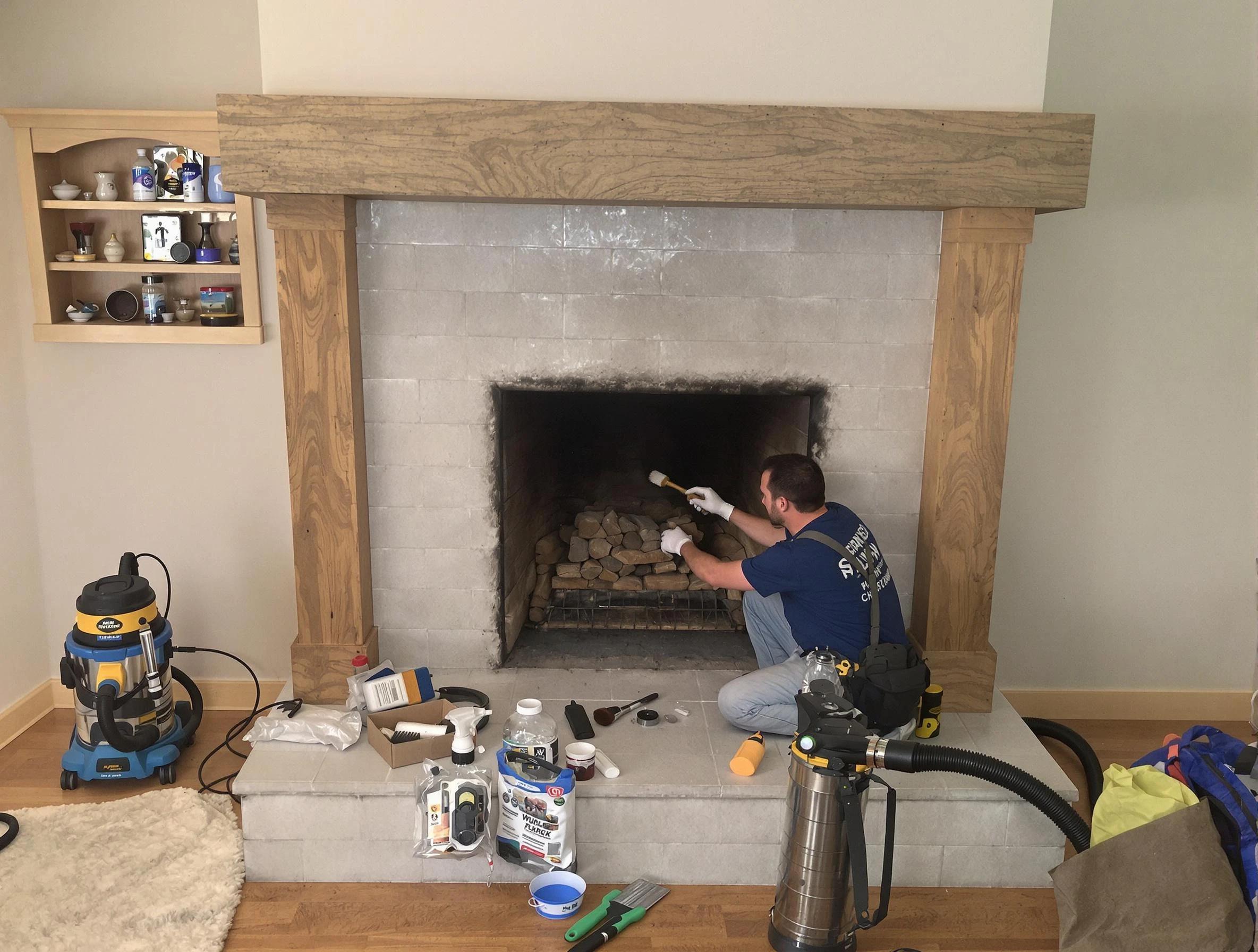 Detailed creosote removal process by Castle Shannon Chimney Sweep in Castle Shannon, PA