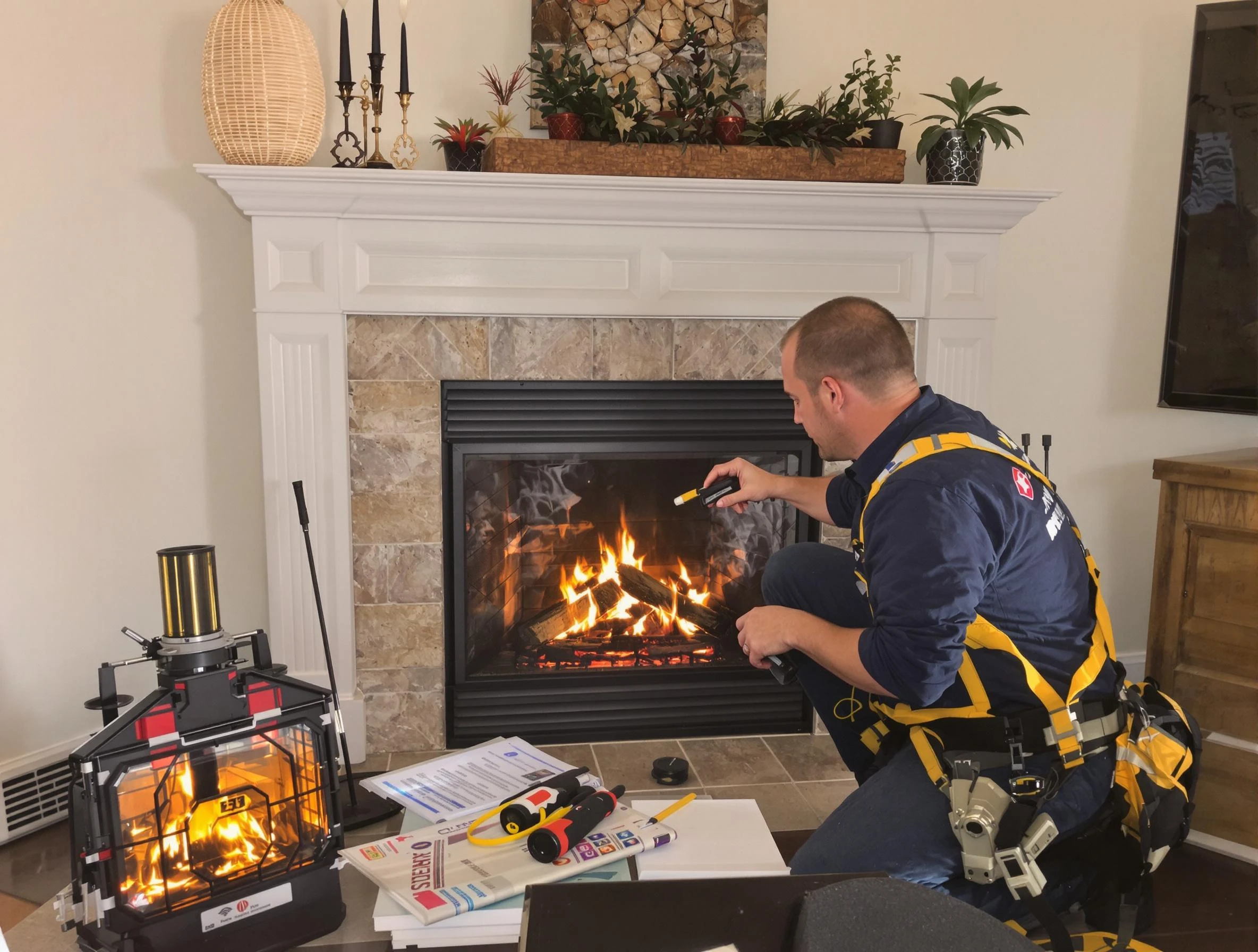 Safety-focused fireplace inspection by Castle Shannon Chimney Sweep in Castle Shannon, PA